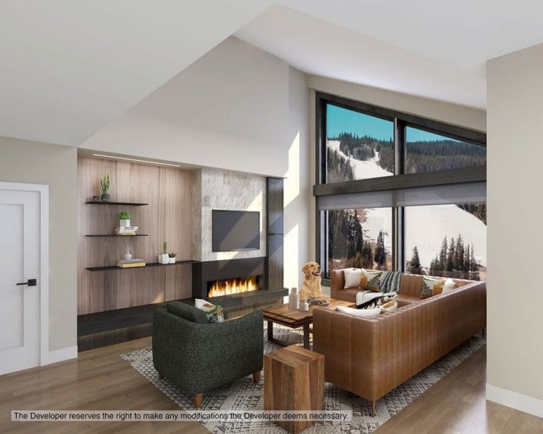 Vaulted Condo Living Room
