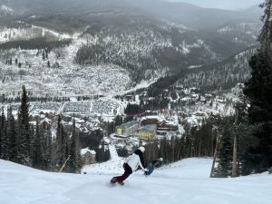 River Run snowboarding photo with Kindred construction