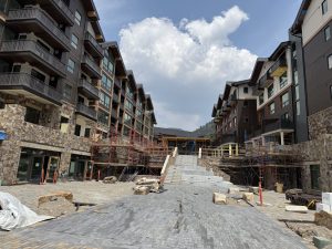 Gondola plaza with grand staircase July 2025