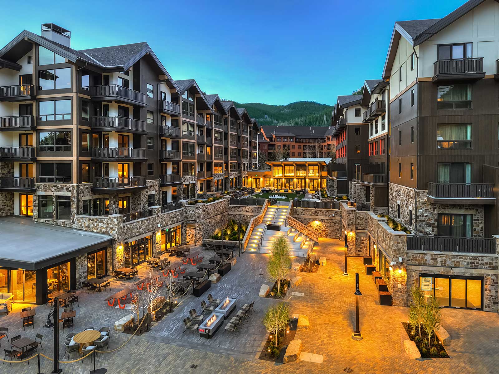kindred courtyard at twilight
